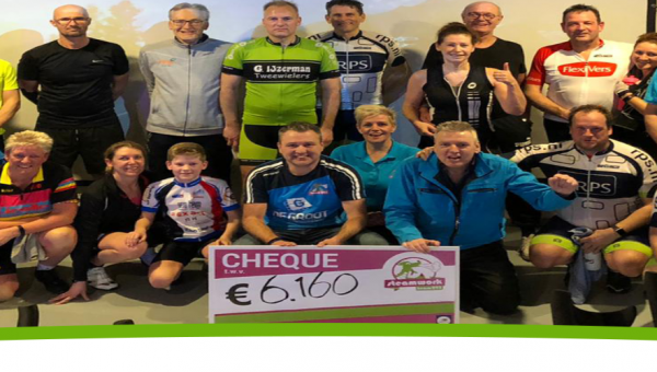 Spinningestafette levert € 6160,- op